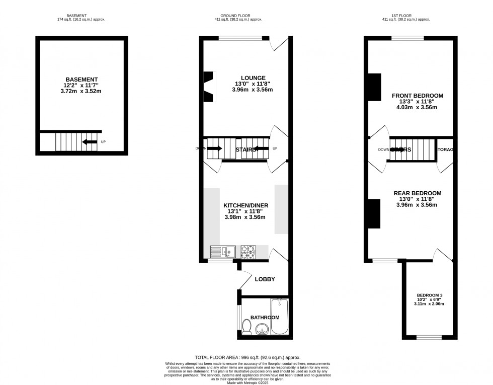 Floorplan for Church Street, Gillingham, Kent ME7 1SW