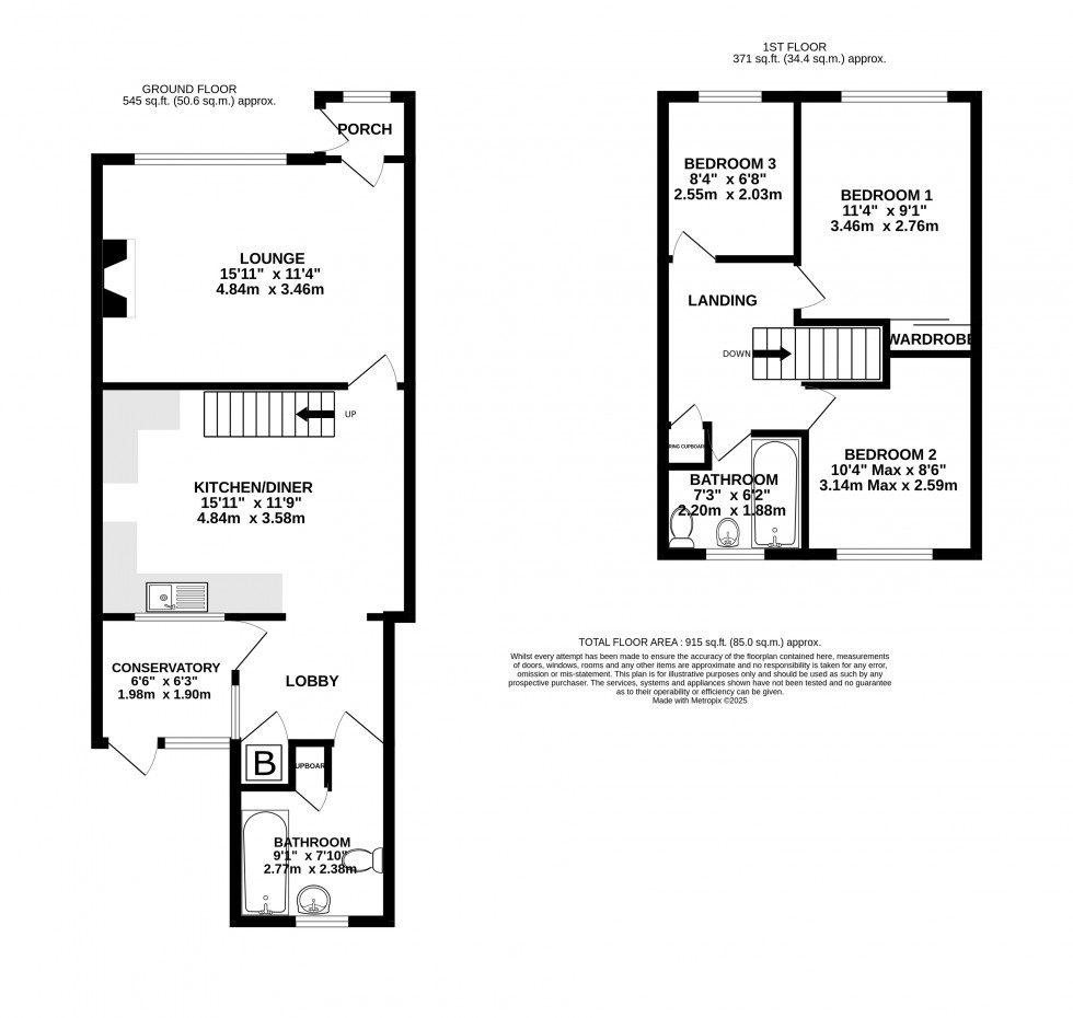 Floorplan for The Everglades, Hempstead, Gillingham, Kent ME7 3PY