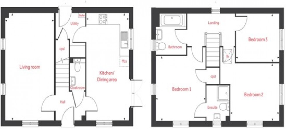 Floorplan for Leslie Ames Court, Rainham, Gillingham, Kent ME8 7FA