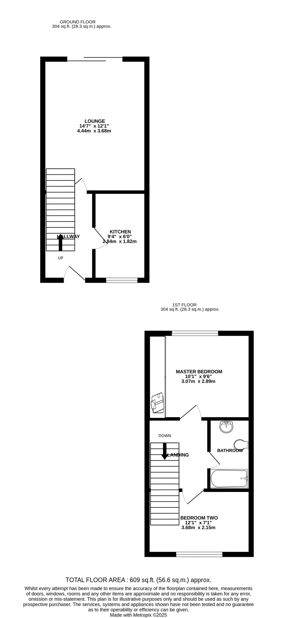 Floorplan for Alexandra Glen, Walderslade, Chatham, Kent ME5 9EB