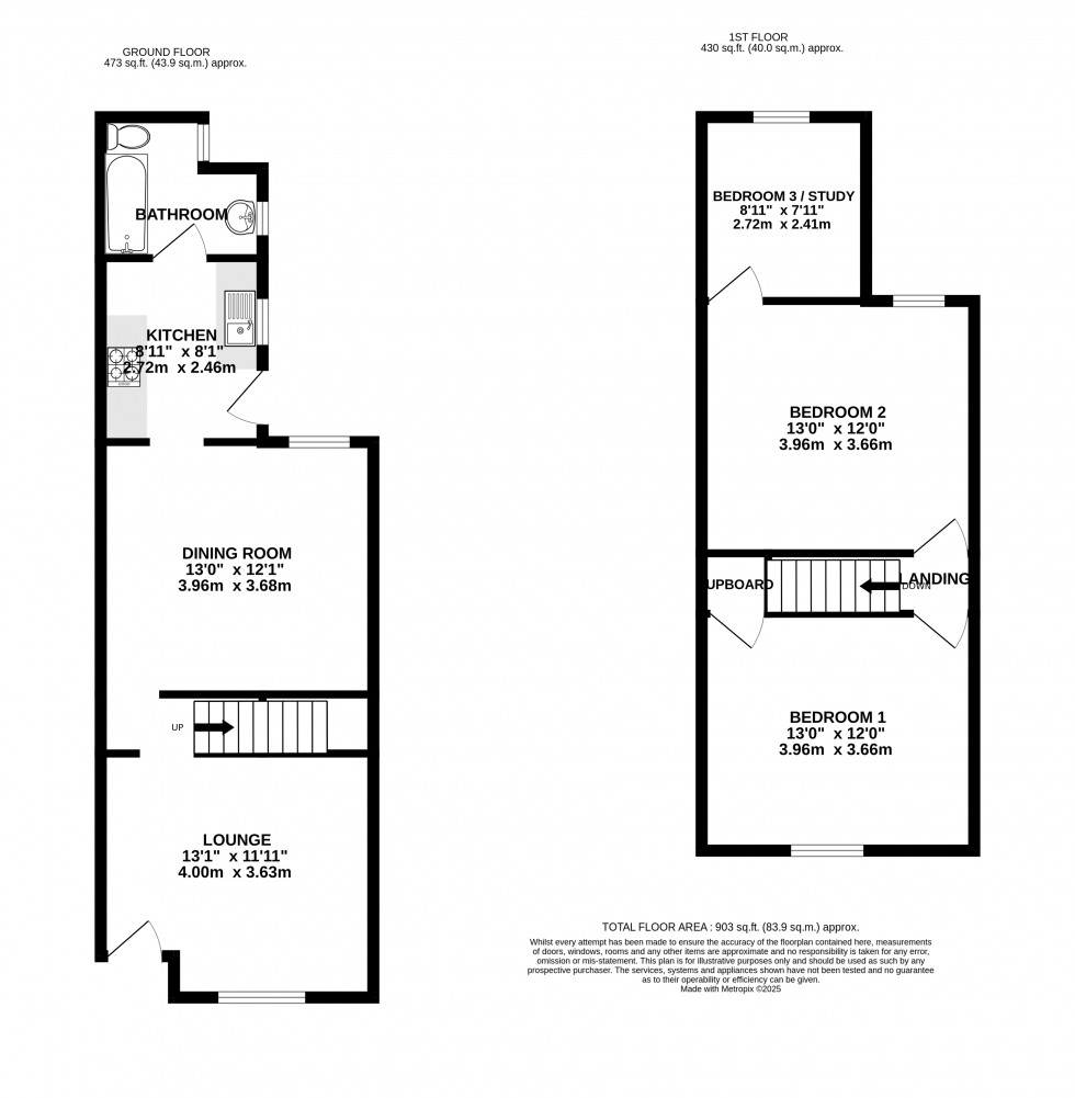 Floorplan for Henry Street, Rainham, Gillingham, Kent ME8 8HE