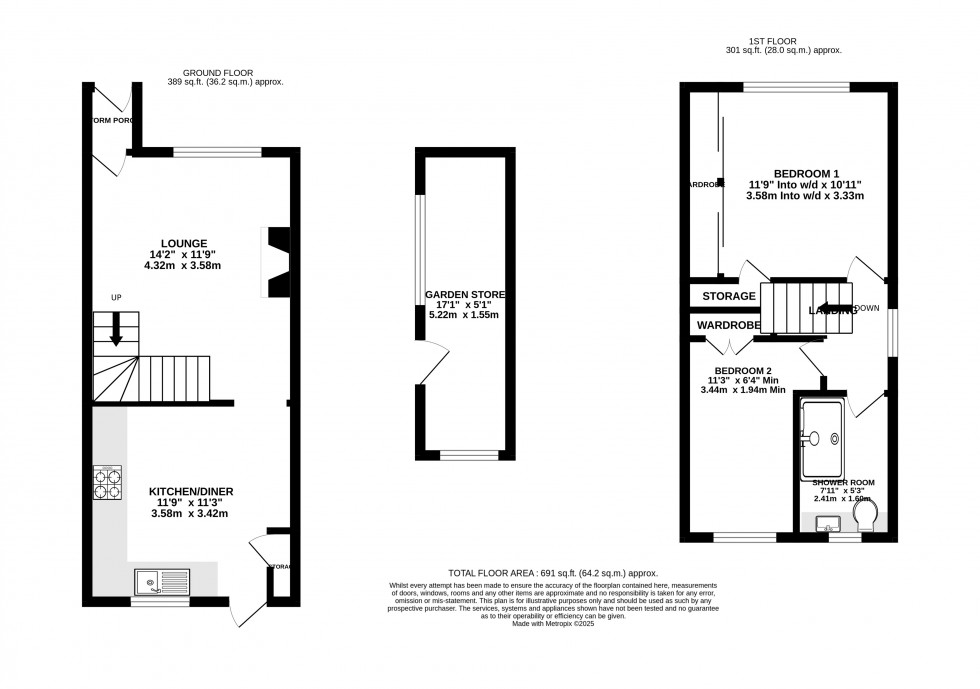 Floorplan for Chaffes Lane, Upchurch, Sittingbourne, Kent ME9 7BQ